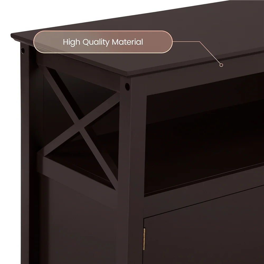 Espresso TV Stand with Storage and 2 Doors Q30202