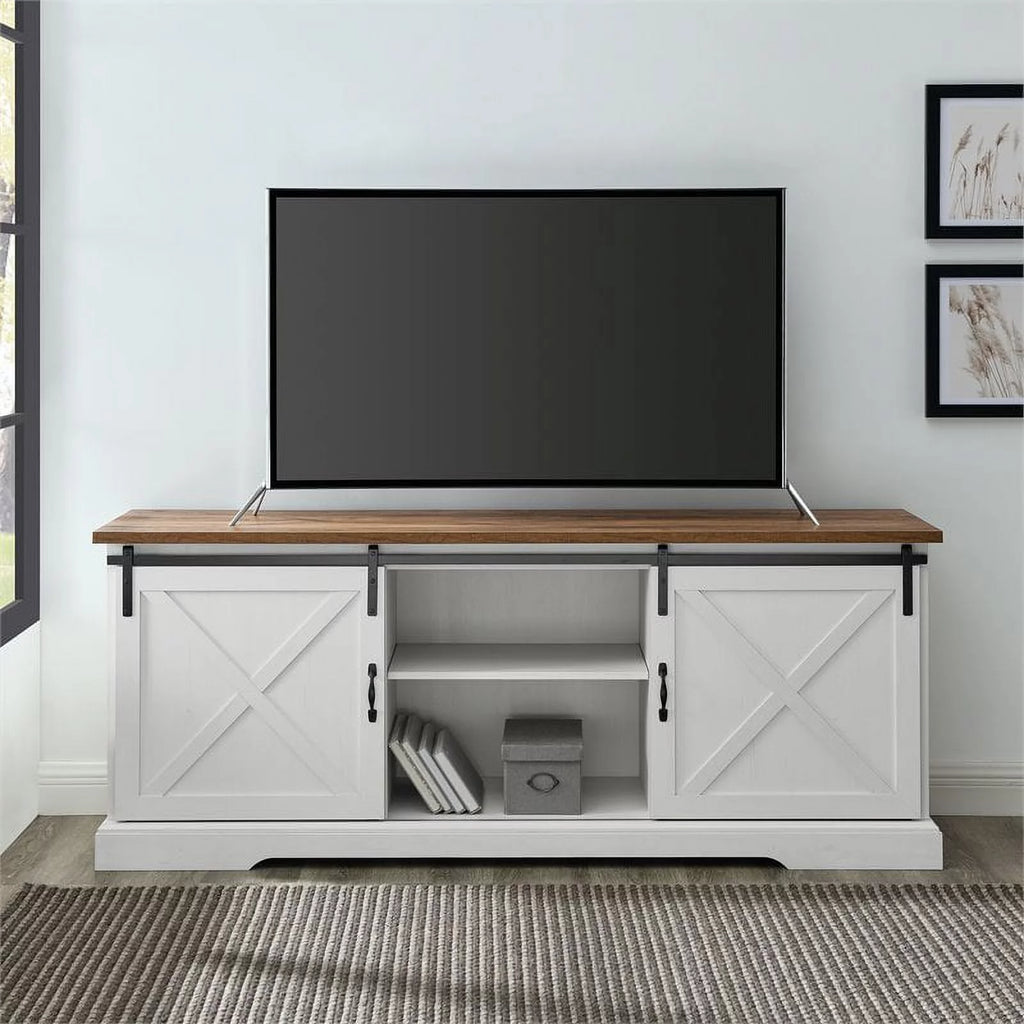 70" Farmhouse Wood TV Stand U421