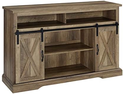 White Wood Highboy TV Stand V3766