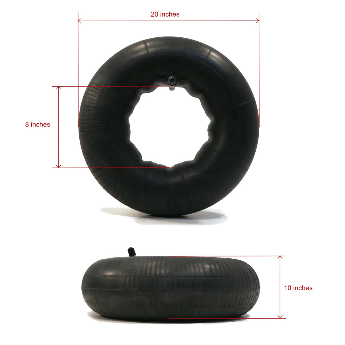 2 Tire Inner Tubes 22x12x8 22x9x8 TR13 Straight Valve C13575