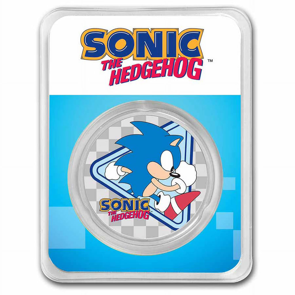 1 oz Silver Sonic Colorized Coin U389