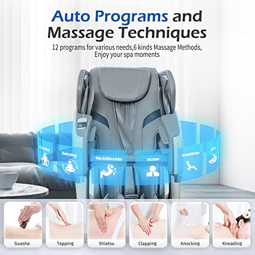 White Full Body Massage Recliner Chair G245577