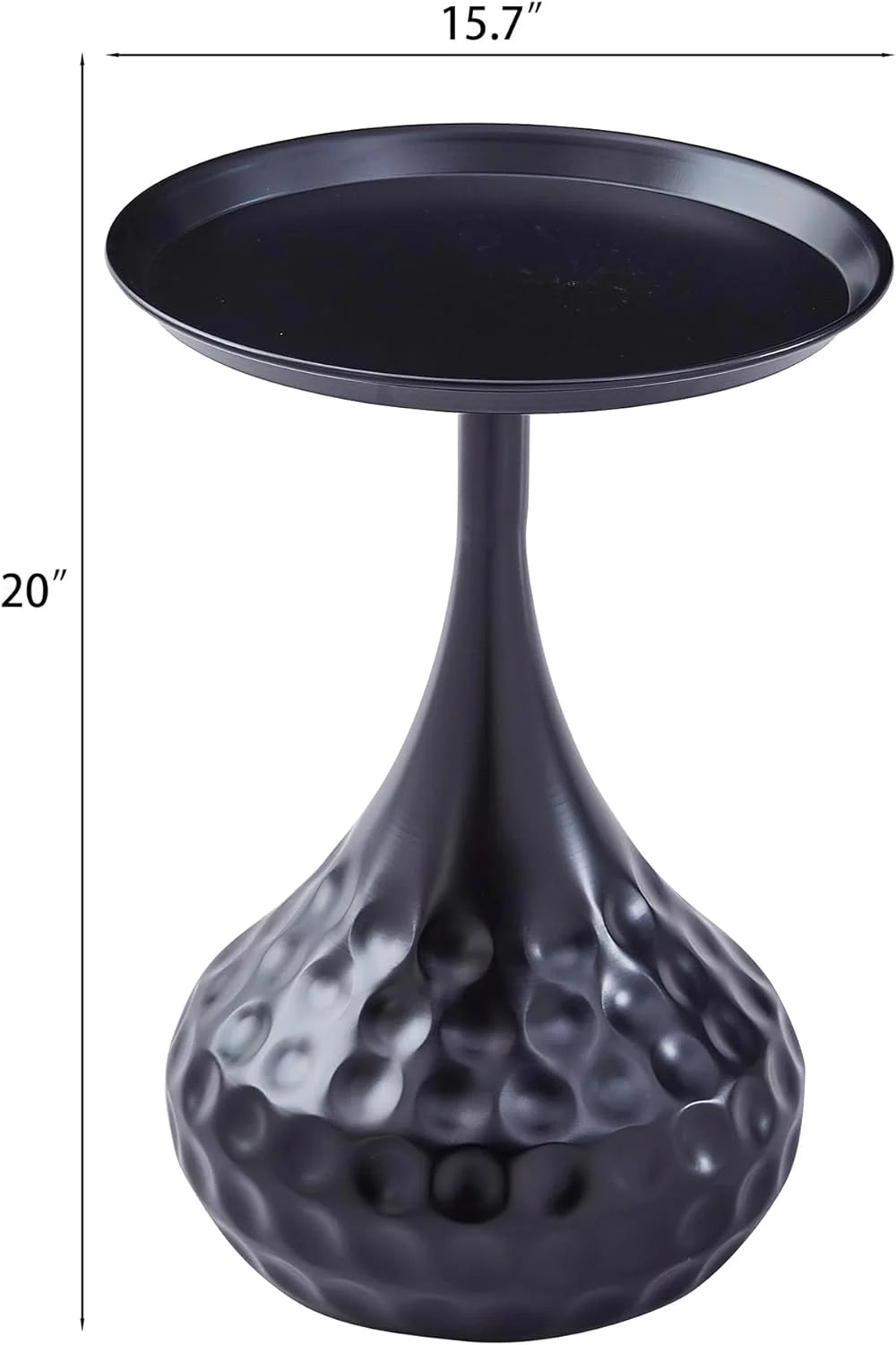 Black Metal Round End Table F98101