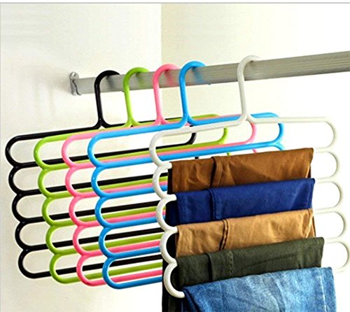 5-in-1 Plastic Hanger Clothes Organiser (Pack of 3) I749589