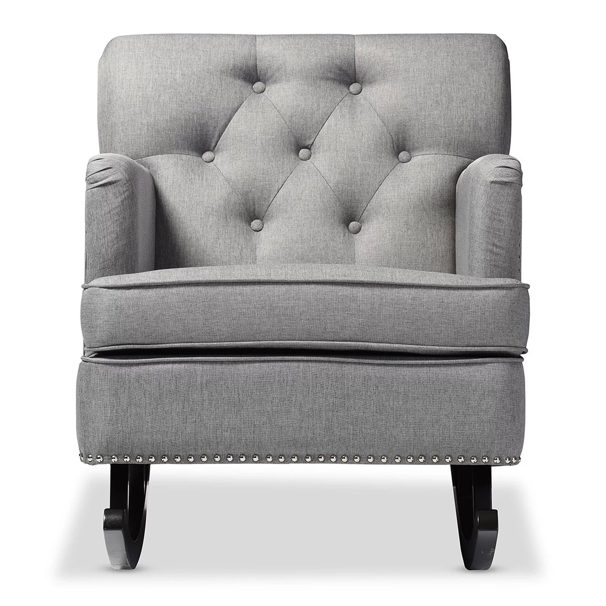 Gray Fabric Upholstered Rocking Chair M915393