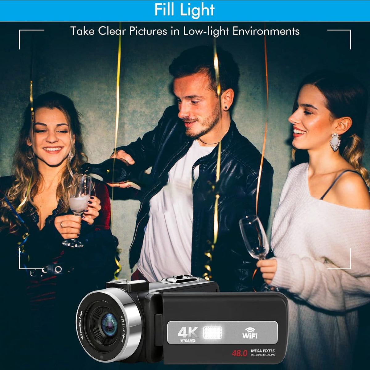 4K Camcorder 48MP 18X Digital Zoom Autofocus Camera H6847