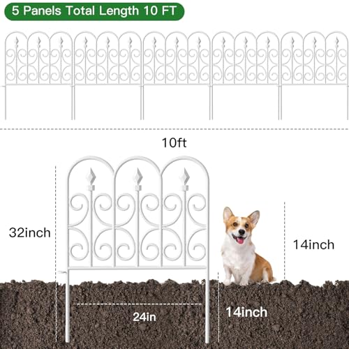 8 Panels Decorative Garden Fence and Border A11702