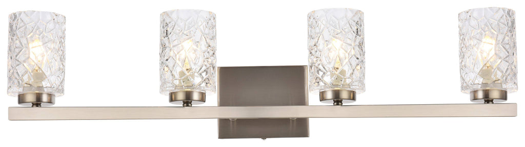 4 Lights Bath Sconce with Clear Shade Y693574