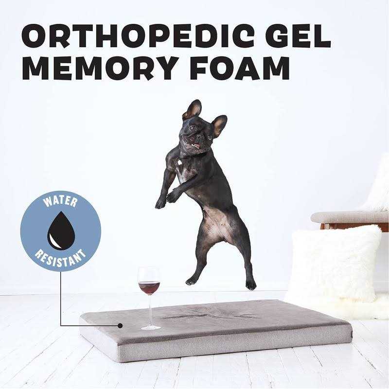 Memory Foam Platform Dog Bed Plush Mattress I26226
