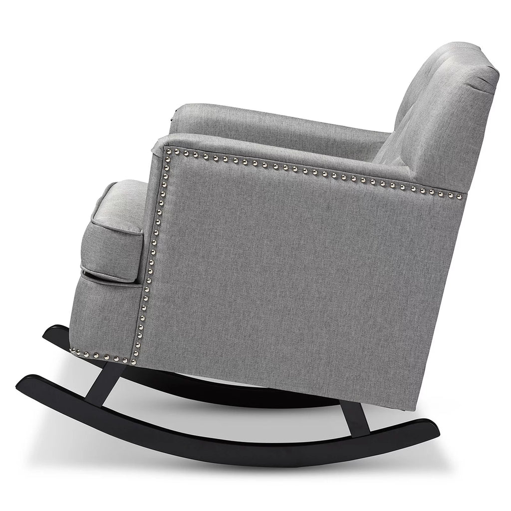 Gray Fabric Upholstered Rocking Chair M915393
