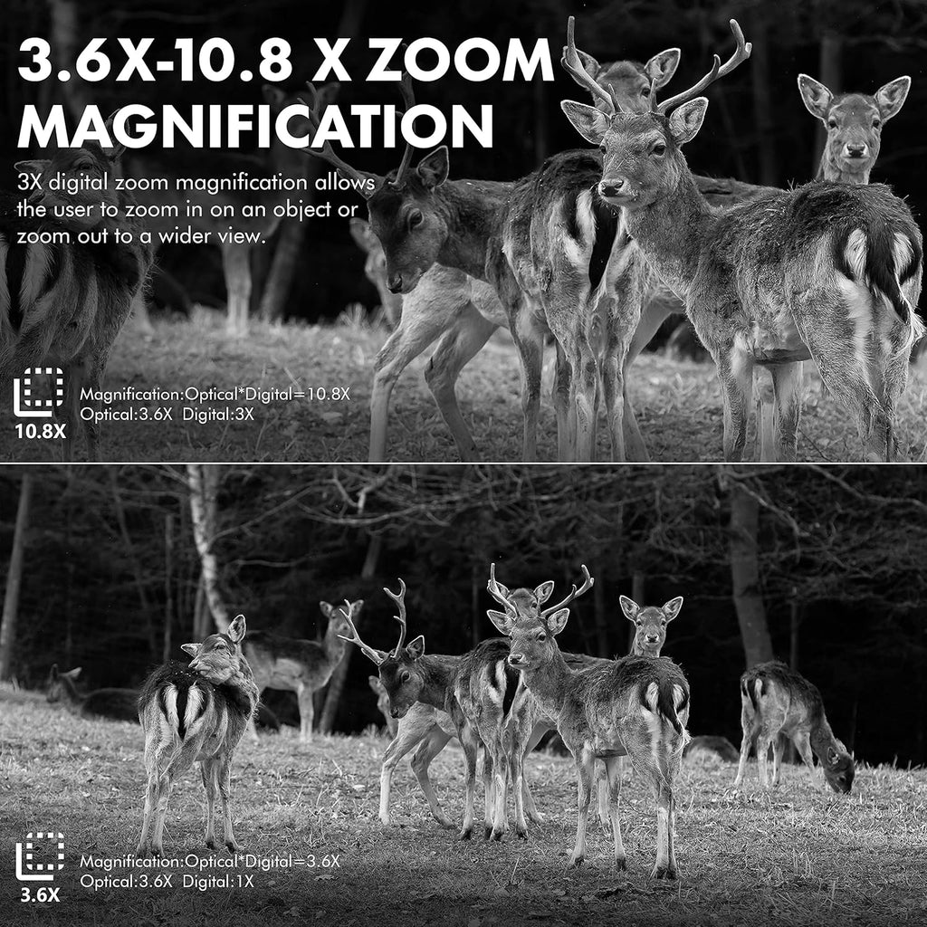 2297ft/700m Digital Night Vision Binoculars 1080P Infrared Night Vision Goggles with 64G Card W3327