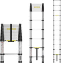 Telescoping Ladder 12.5ft, Aluminum Collapsible, Heavy Duty 330lbs, Non-Slip T464025