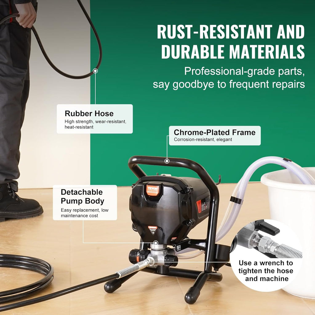 Stand Airless Paint Sprayer, 3000PSI 750W Electric Airless Sprayer L96271