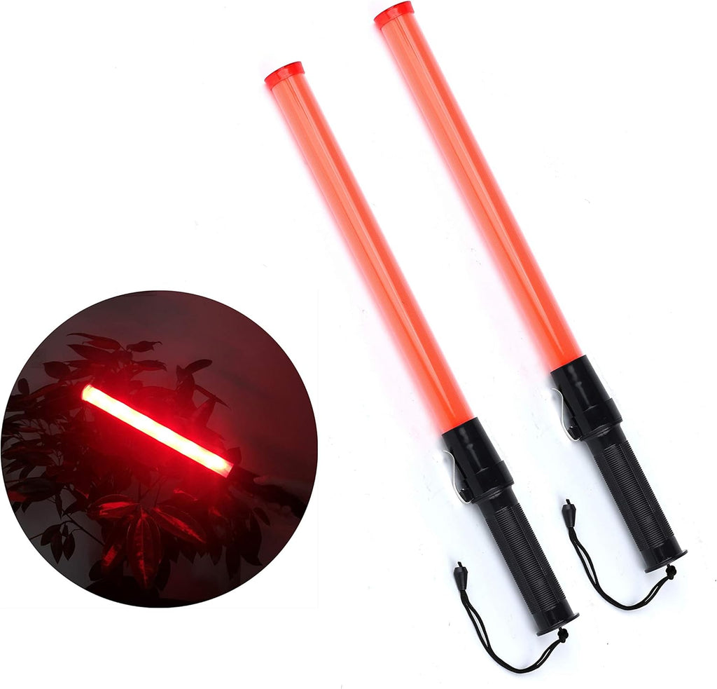 10 Pieces 21-inch Traffic Control Wand with 2 Flashing Modes S722864