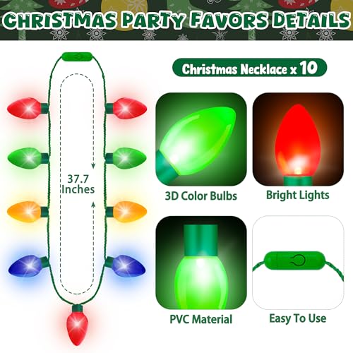 Christmas Light Up Headband and Necklace 2 Pack R18231