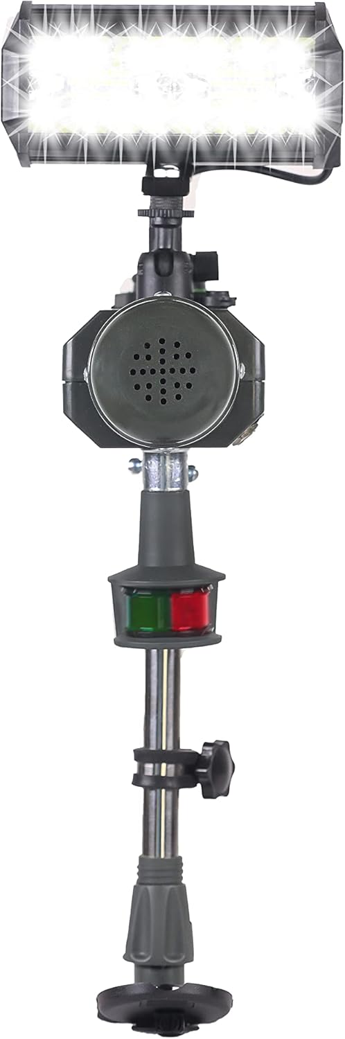 120W LED Boat Light with 105 db Horn and USB Port K984880