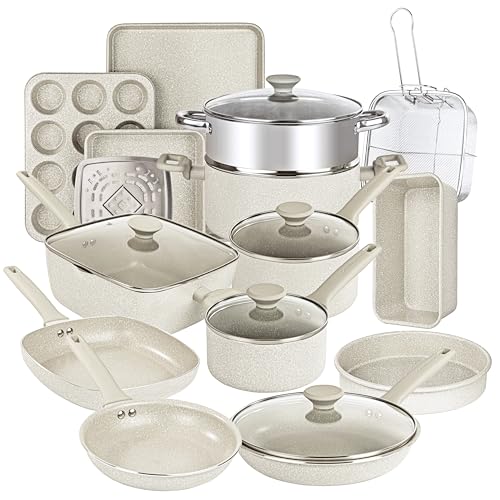 Blue 20 Pc Non Stick Cookware Set K558