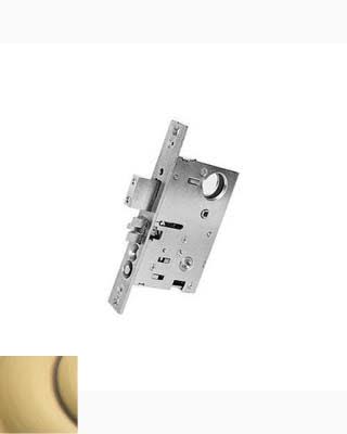 2.5 in. Satin Brass Right Hand Entrance Less Cylinder with Backset F5522
