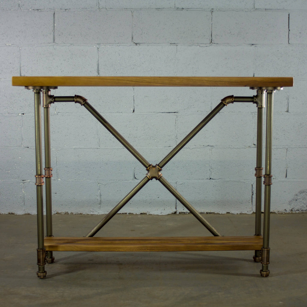 Bronze Industrial Console Table G849