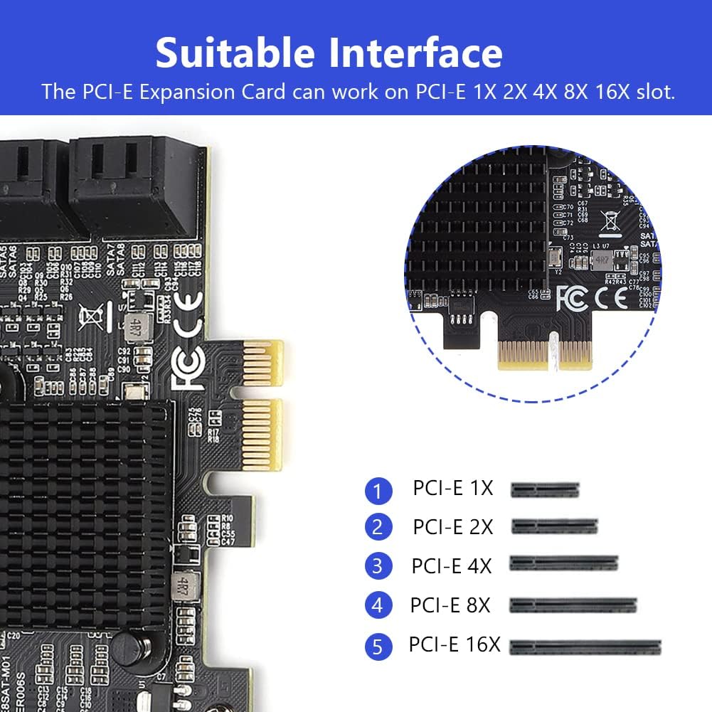 PCI-E to SATA 3.0 8-Port Expansion Card E131