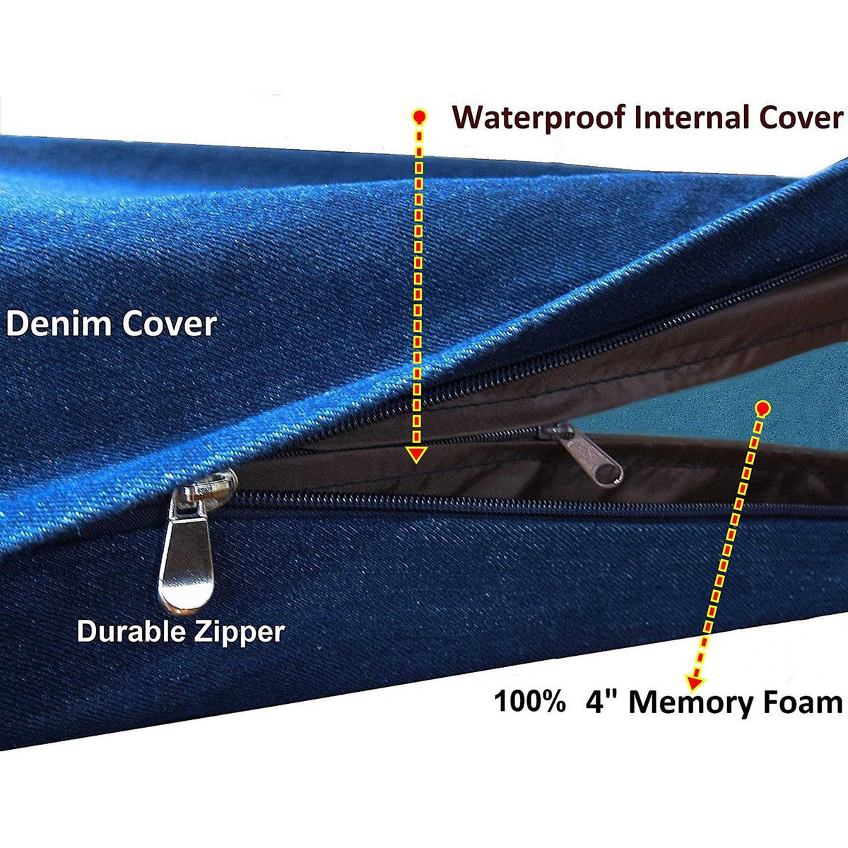 Orthopedic Gel Memory Foam Dog Bed Large B9696