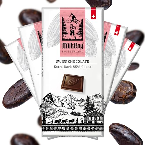 85% Cocoa Swiss Dark Chocolate, 3.5 oz, 5 Pack T891129