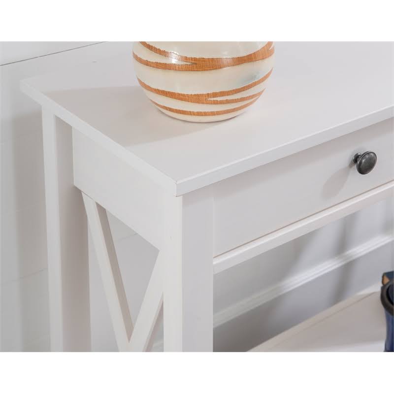 Antique White Wood Console Table I261