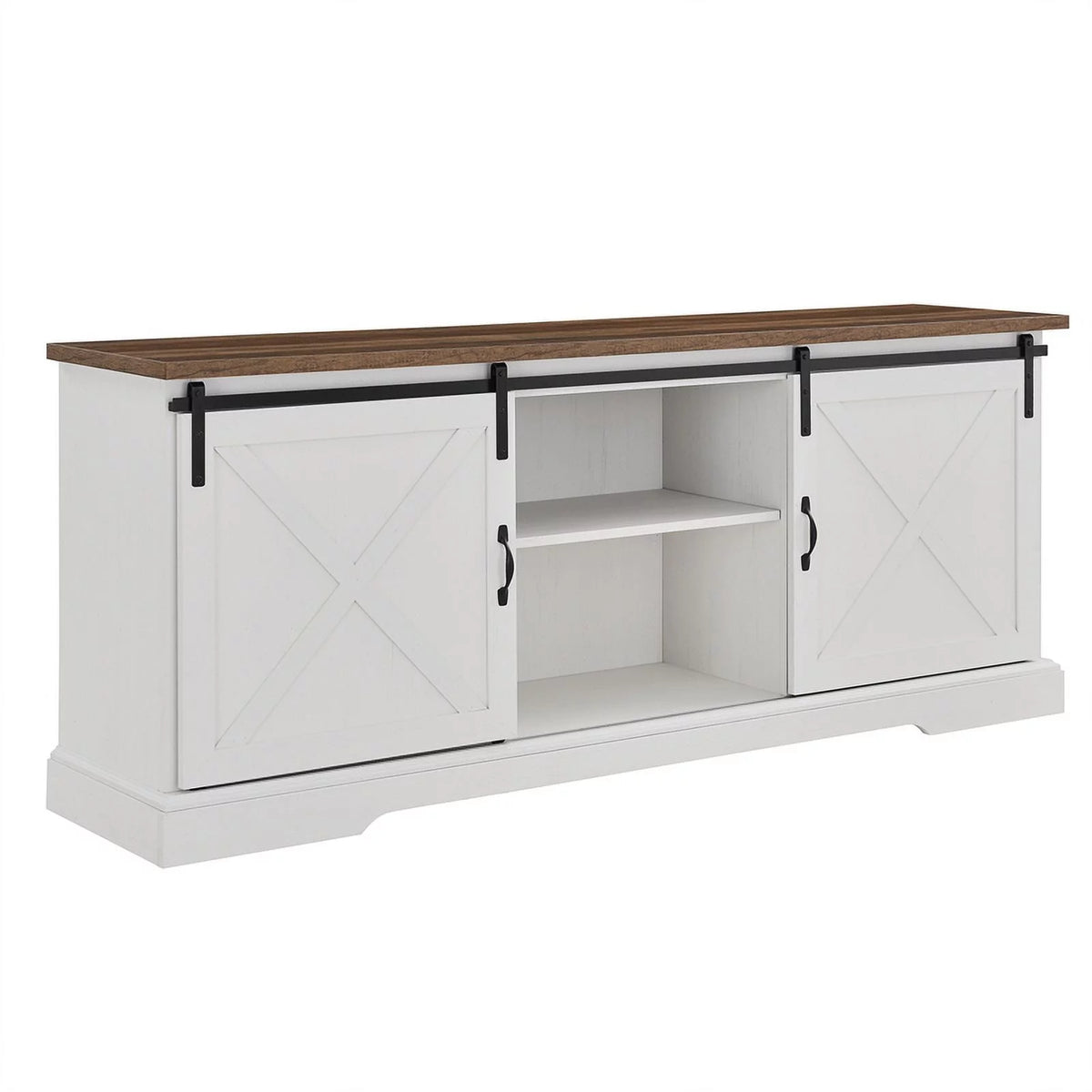 70" Farmhouse Wood TV Stand U421