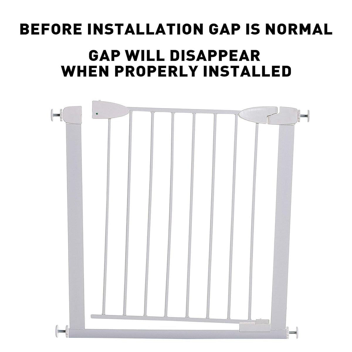 White Magnetic Auto Close Baby Gate I58017