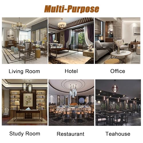 6 Panel Walnut Wood Room Divider Y262074