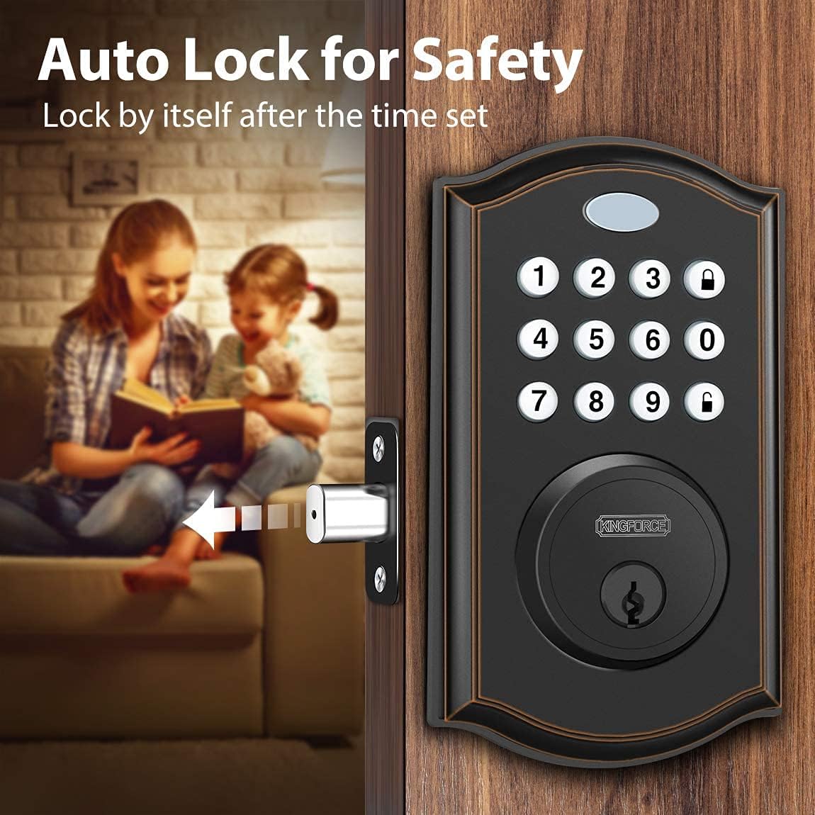 Keypad Deadbolt Lock, Keyless Entry Door Lock, Electronic Deadbolt, Pack of 2 U630832