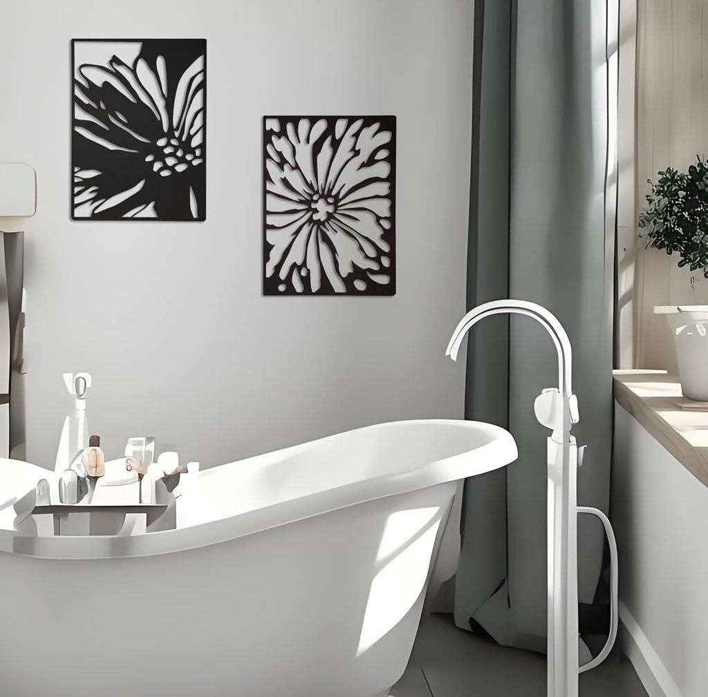 3PCS Black Metal Wall Art Decor P31427