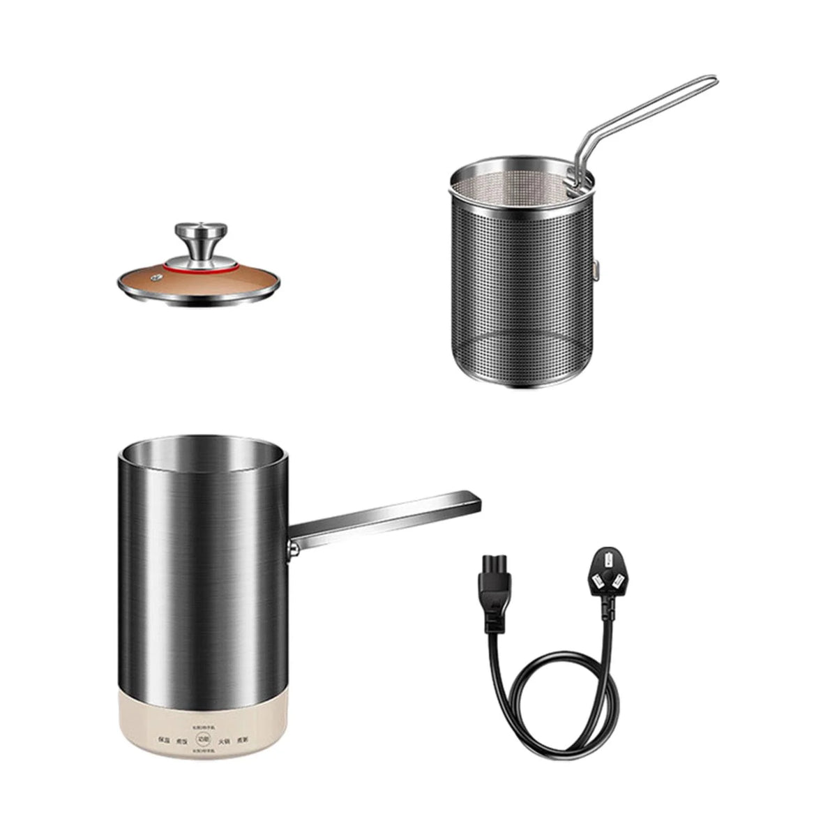 1.8L Stainless Steel Electric Deep Fryer with Basket H38537
