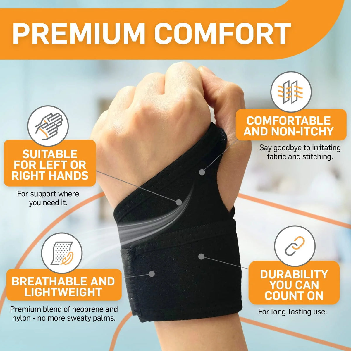 Adjustable Compression Wrist Brace Pink 1Pc K100317