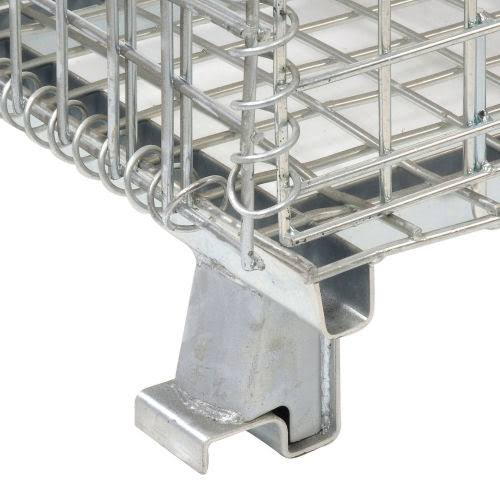 Folding Wire Container 48x40x36-1/2 3000-4000 lb Cap. Drop Gate I2830
