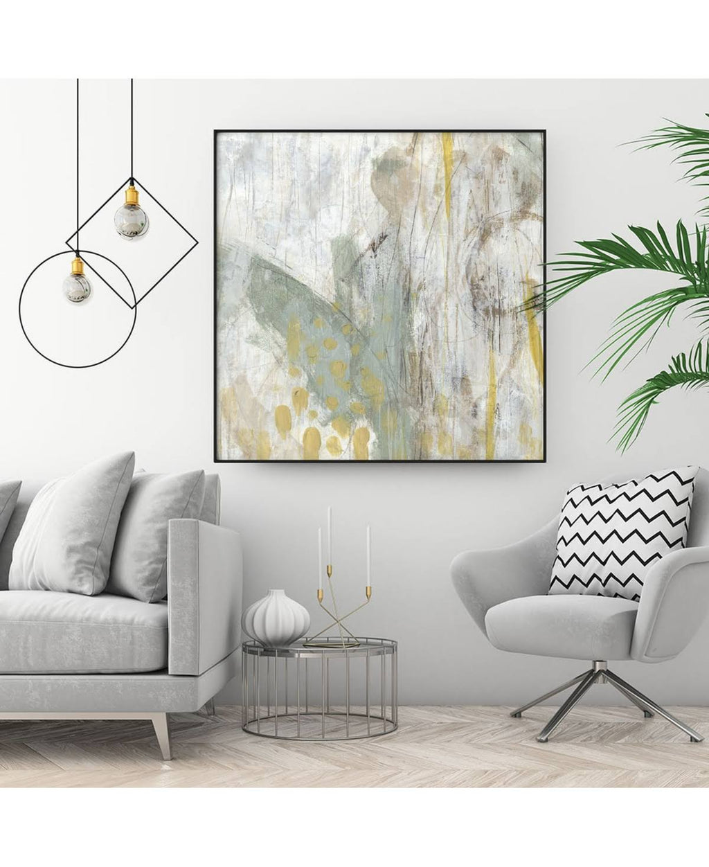 Tan Framed Canvas U51813