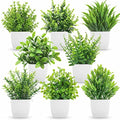8 Packs Artificial Faux Potted Plants Q407
