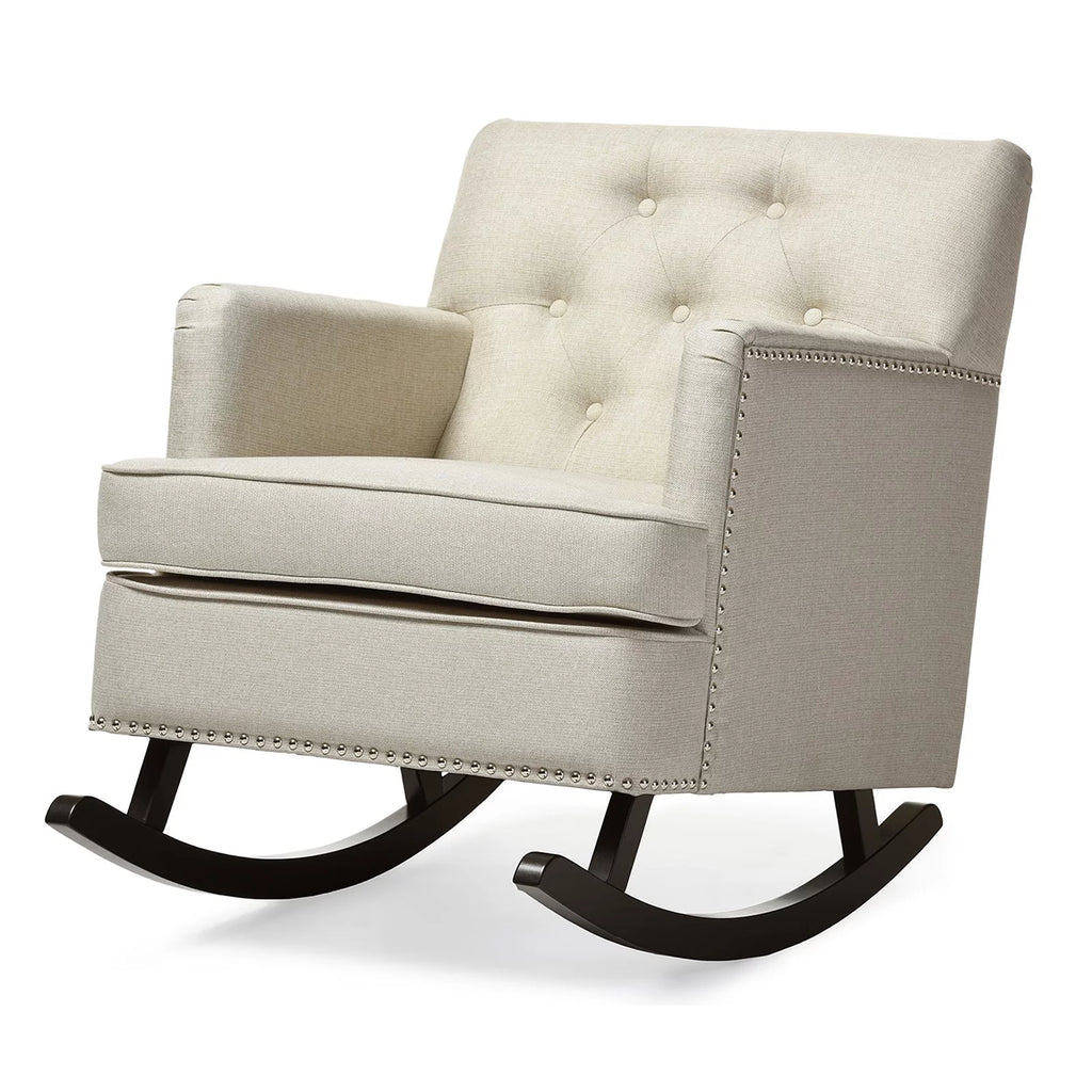 Gray Fabric Upholstered Rocking Chair M915393