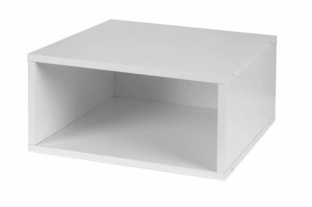 White Wood Grain Storage Set 3 Half Size Cubes M17224