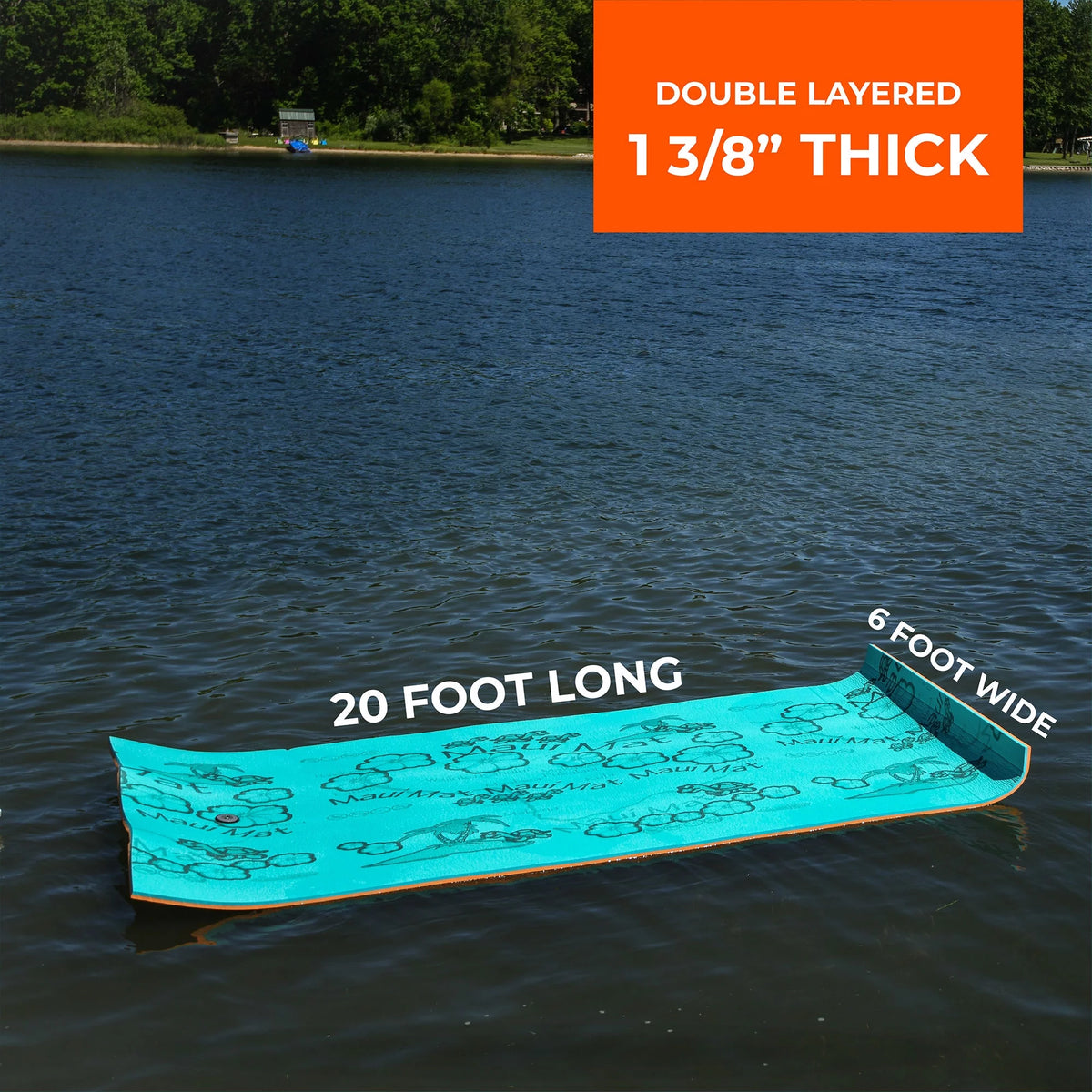 20 Ft Floating Foam Water Mat and Storage Bag Y9966