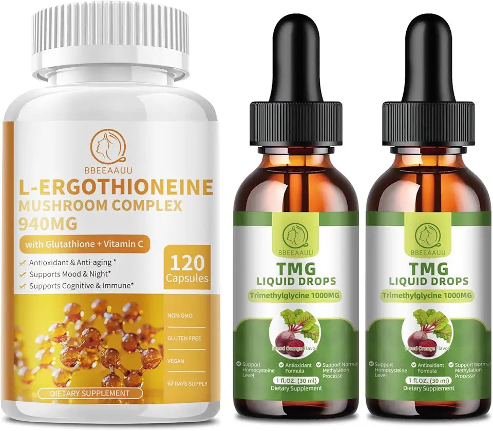 L-Ergothioneine Mushroom Complex Capsules & TMG Liquid Drops W5602