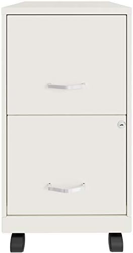 2 Drawer Metal Mobile File Cabinet with Lock, Letter Size, Navy P3332