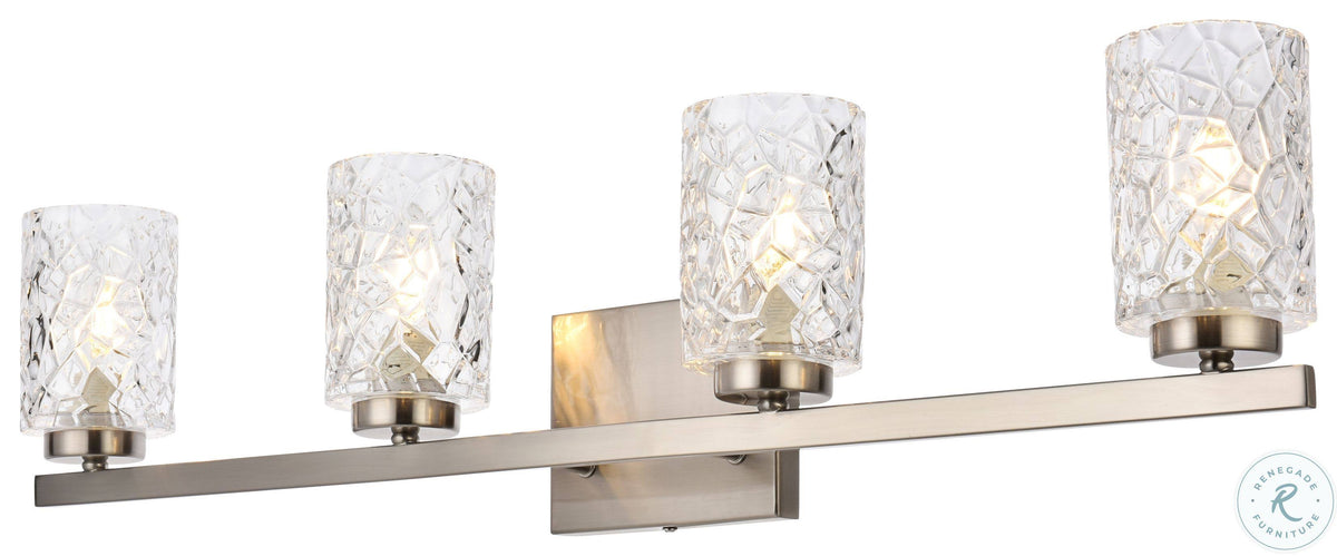 4 Lights Bath Sconce with Clear Shade Y693574