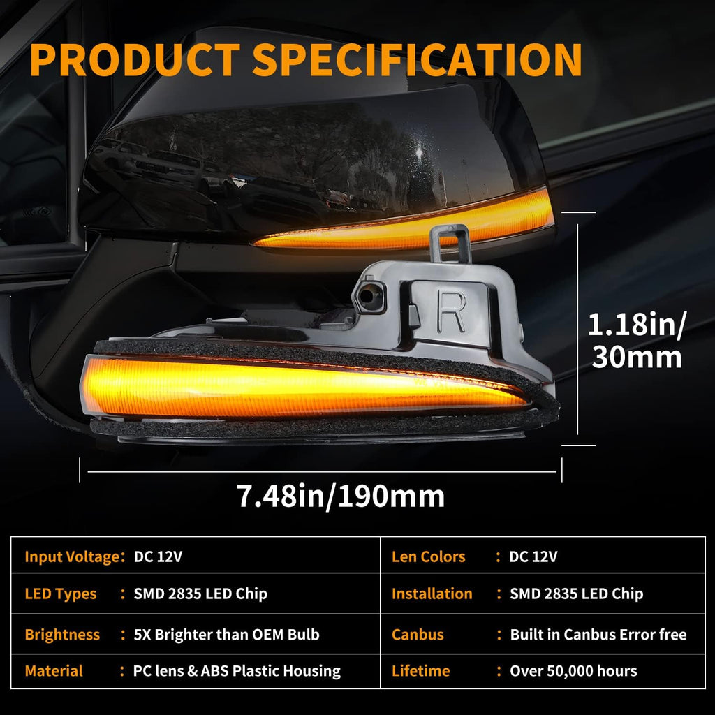 Smoked Led Mirror Turn Signal Indicator Lights N93732