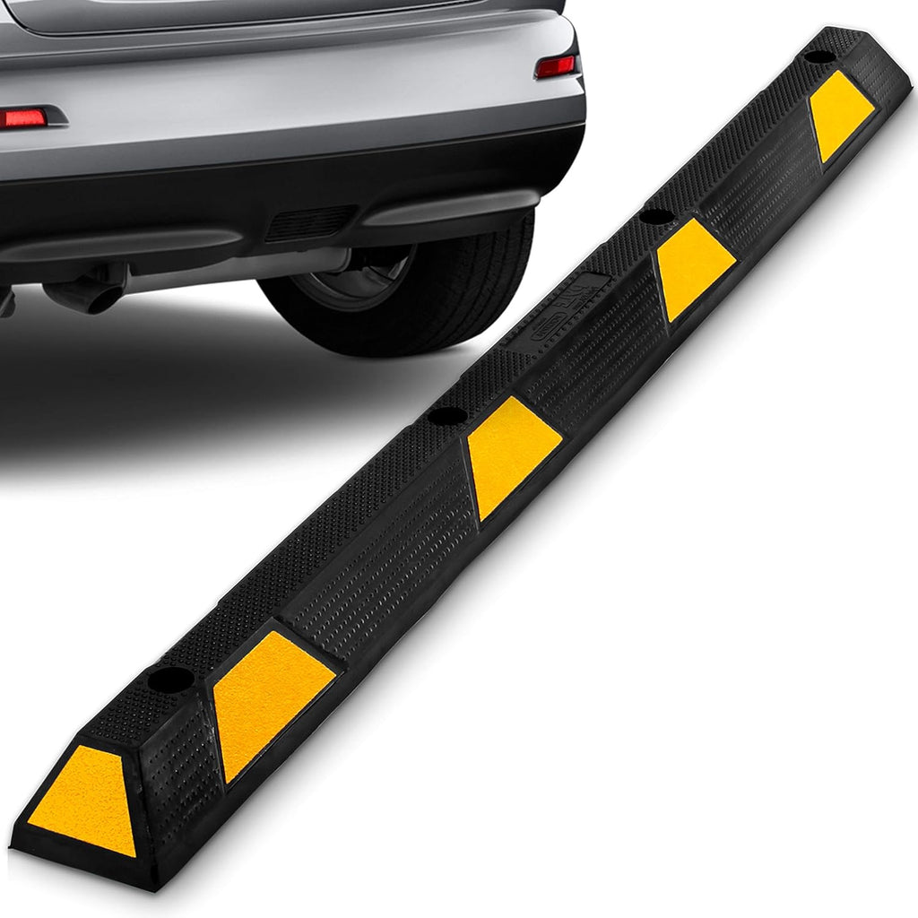 2 Pack 72 Inch Extra Wide Heavy Duty Rubber Parking Lot Stopper V695