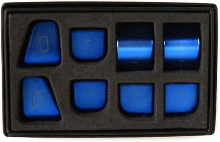 Red Window Lift Button Switch Sticker 11PCS O279535