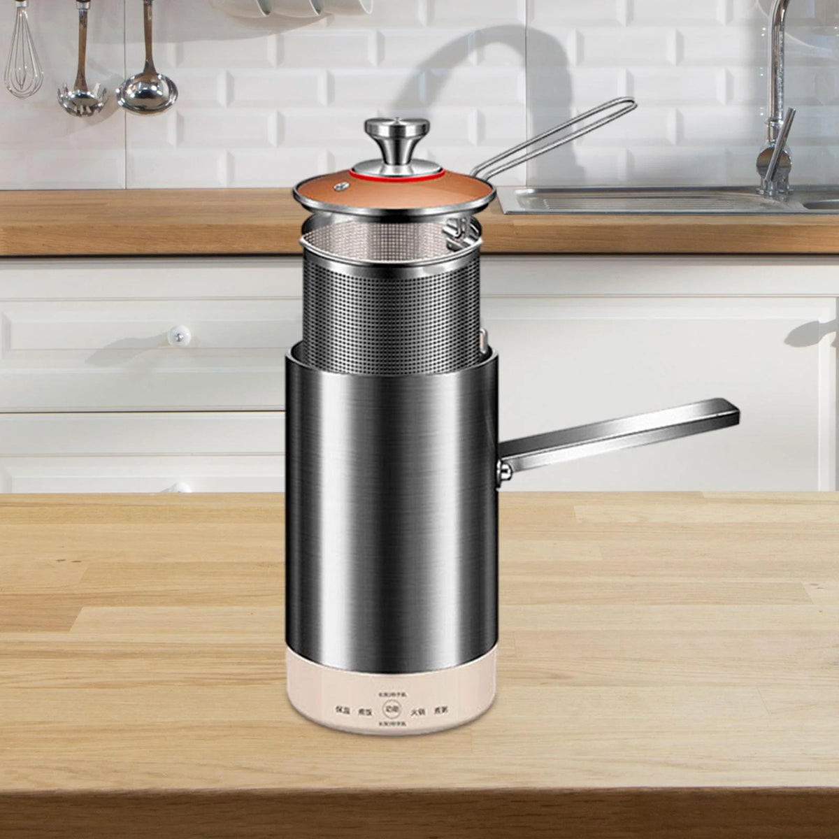 1.8L Stainless Steel Electric Deep Fryer with Basket H38537