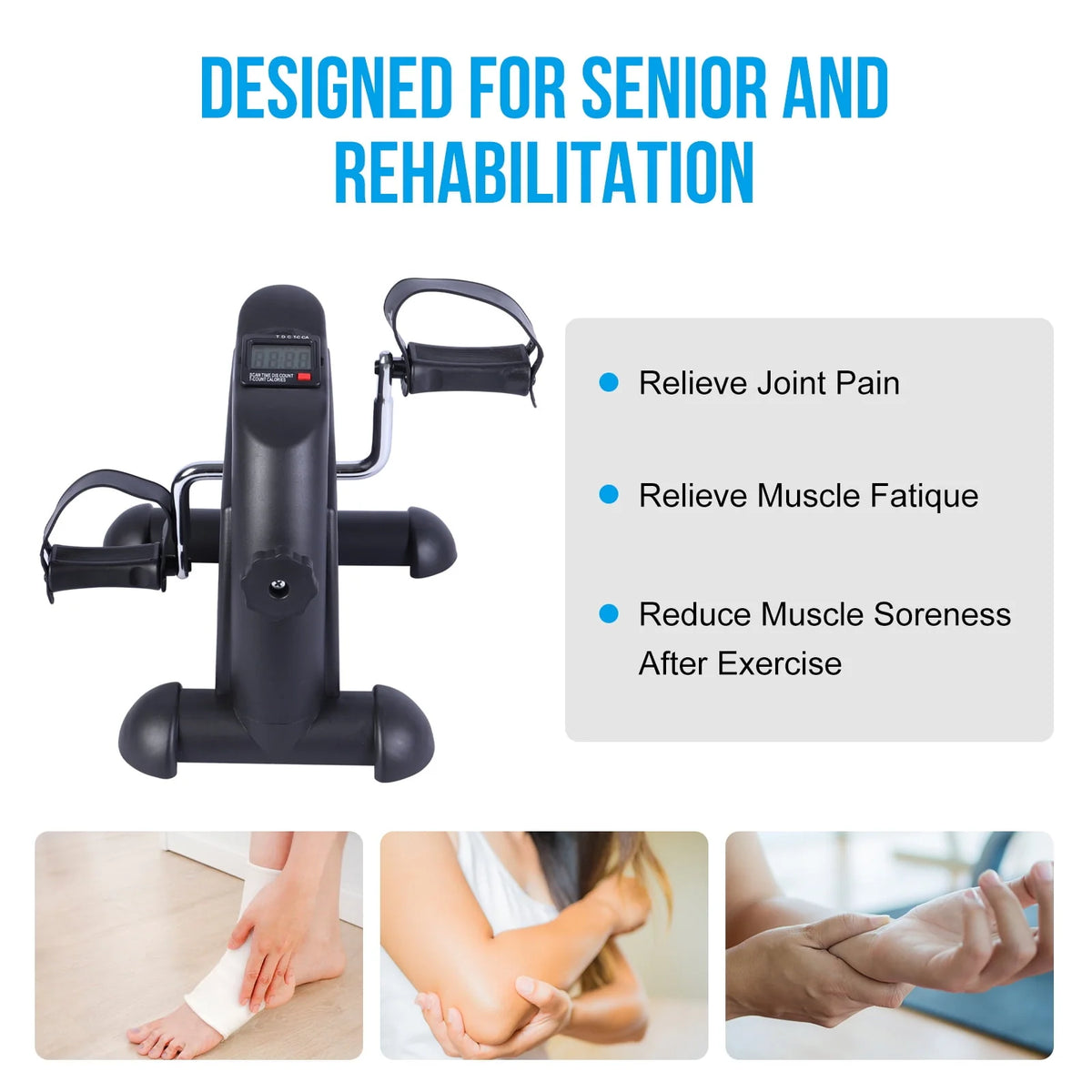 Mini Multi-Functional Stepper Exercise Bike with LCD Screen H813825