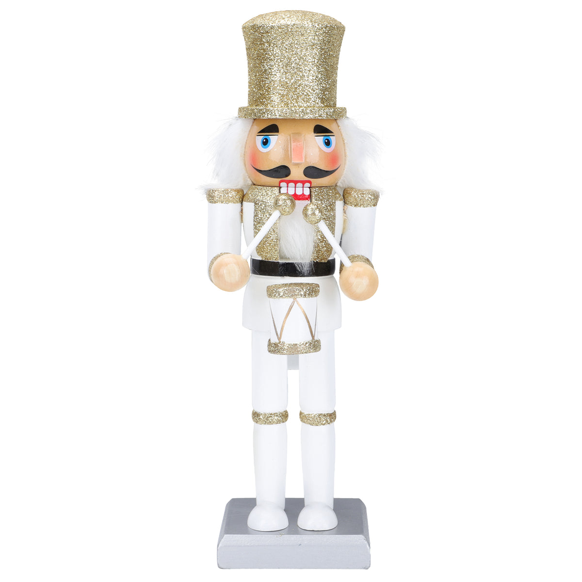 White Wooden Nutcracker Soldier Doll Christmas Decor F91612
