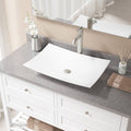 Vitreous China Rectangular Vessel Bathroom Sink with Faucet Z3117